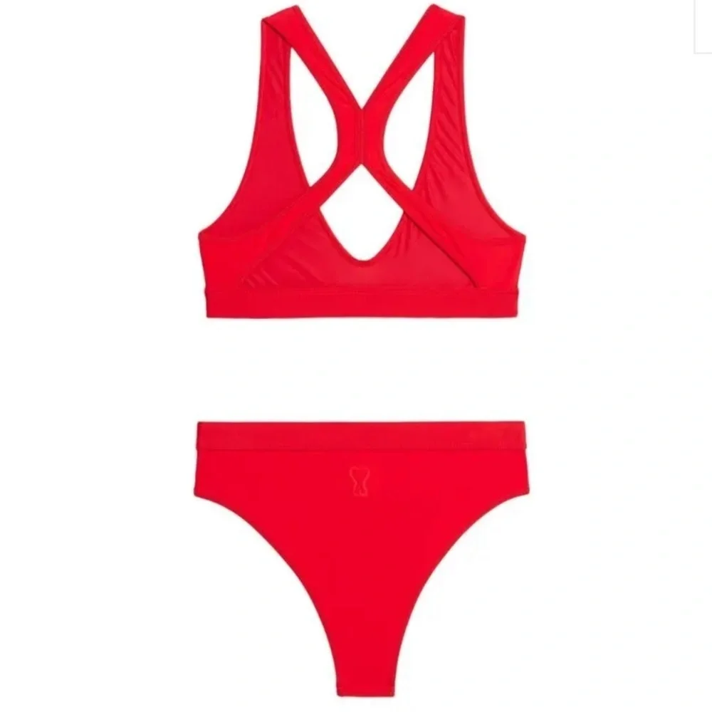 NWT Ami Paris Two Piece Red High Waist Bikini Set - XXS
